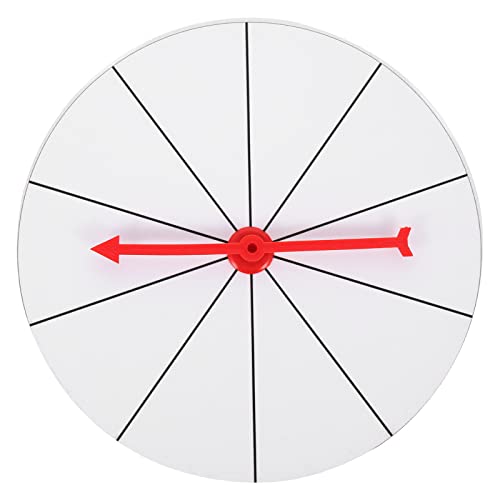 LUOZZY Party Prize Wheel Hanging Lottery Turntable Random Picker Wheel for Teachers School Classroom Activity - White 20CM