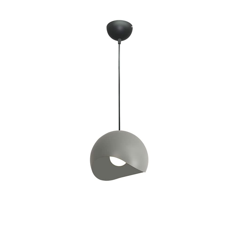 Granestner Nordic Retro Industrial Spherical Metal Chandelier - Elegant E27 Hanging Light for Restaurant, Bar, and Home Decoration(Grey,7.9in)