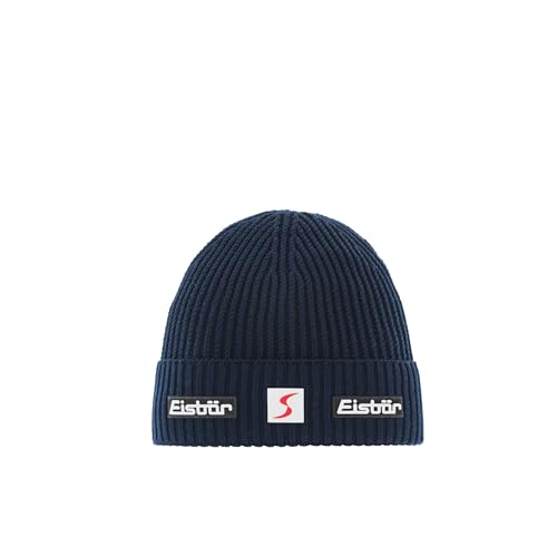 Bonnet à revers Nordique Skipool Eisbär bleu foncé casquette forme melon
