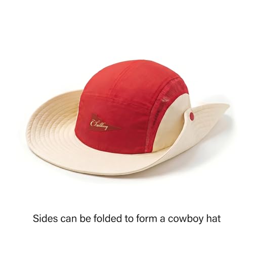 Image of Color-Blocked Fisherman Style Sun Hat for Outdoor Camping, Surfing & Vacations - Wide Brim, UV Protective, Anti-Slip