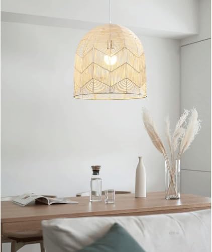 Luminaires en rotin haut de gamme pour cage d'escalier rustique