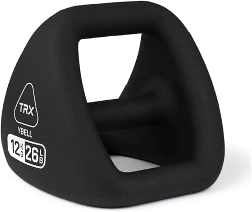 TRX YBell Neo Series 3-in-1 Kettlebell, Dumbbell and Push Up Bar Workout Equipment | Commercial Grade Neoprene Coated Surface | Perfect for Strength Training & Conditioning Workouts | 27lbs