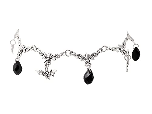 Sacina Gothic Bat Choker Necklace, Victorian Vampire Bat Pendant Necklace, Goth Halloween Christmas Jewelry Gift for Women