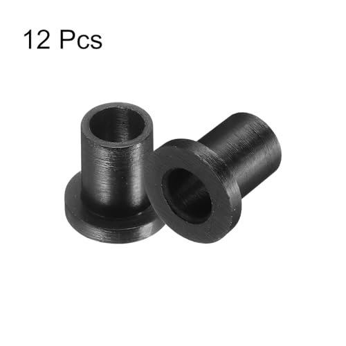 QUARKZMAN 12 Stück Flanschbuchsen Kunststoffbuchsen ID 6mm x OD 8,13mm x Länge 12mm Nylonbuchsen, Weiß
