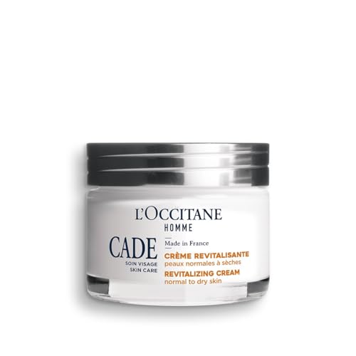 L'OCCITANE Homme Cade Revitalising Cream 50 ml | Vegan & 97% Readily Biodegradable | Luxury & Clean Men's Beauty Skincare for All Skin Types