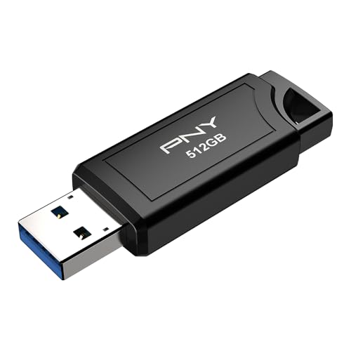 PNY 512GB PRO Elite V3 USB 3.2 Gen 2 Flash-Laufwerk, bis zu 1000 MB/s Lesen & 800 MB/s Schreiben, Extreme Leistung für Datenspeicherung und -übertragungen, hochwertiges Metalldesign, Typ-A-Anschluss