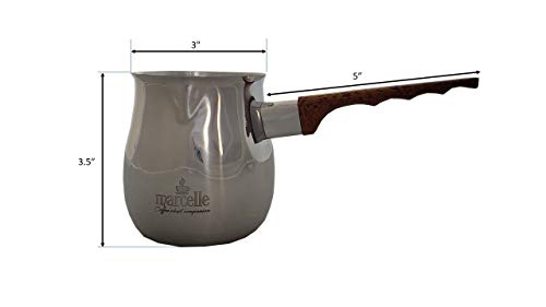 Marcelle Stainless Steel Milk Frothing Pitcher/Butter Warmer 12 oz