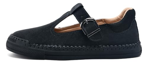 Honeystore Men's Casual Flats Driving Loafers Buckle Shoes2