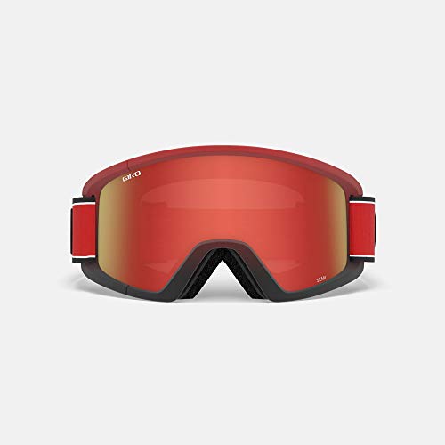 Giro Semi Ski Goggles - Snowboard Goggles For Men, Women & Youth - Red Element Strap With Amber Scarlet/Yellow Lenses #TOP4