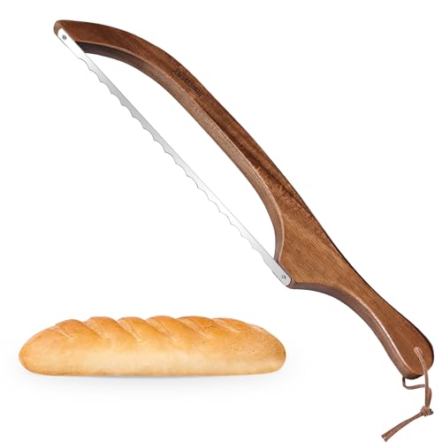 Comparison: Best Bread Slicer For Sourdough 9 Bread Knife for Homemade Bread,Sourdough bread knife,15.7" Bread slicer for Homemade Bread, Baguettes and More Cuts Thin,Bow Design Easy to Cutting Even Slices