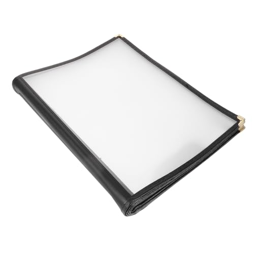 HOMOCONO PVC Menu Protective Cover 6 Page Restaurant Menu Holder Water Resistant Design for Stylish Presentation