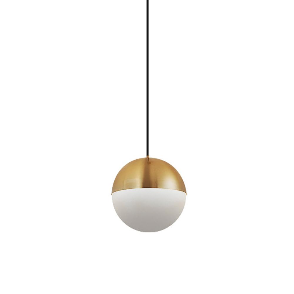 FZQSXAZU Simple Round Metallic Glass Pendant Light, Nordic Industrial Chandelier, E27 Screw Ceiling Hanging Lamp, Living Room and Bedroom Corridor Decoration Lights Fixtures