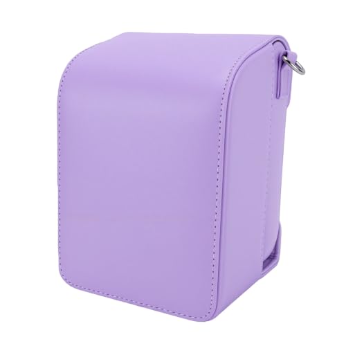 Funda para Polaroid Now+ en piel PU morada con correa ajustable 4