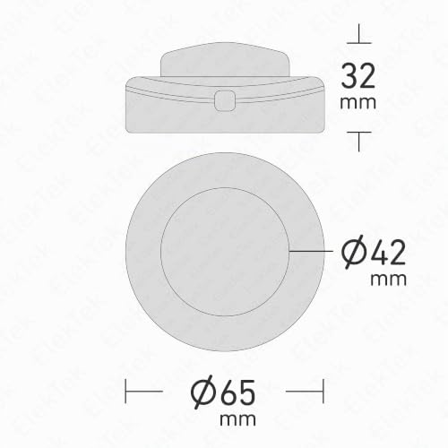 Miniatura 3 de Interruptor De Pie Elektek Para Instalación En Línea. 2 Amperios. Grande, De 65 Mm De Diámetro - Uso Con Cable Flexible De 2 O 3 Núcleos - Colores Negro