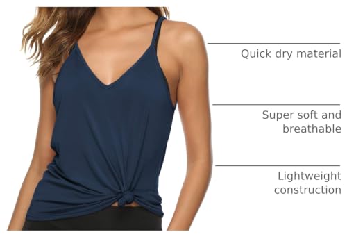 Image of LEXISLOVE Womens Workout Shirts Sexy Open Back Activewear Workout Clothes Sports Yoga Tank Tops