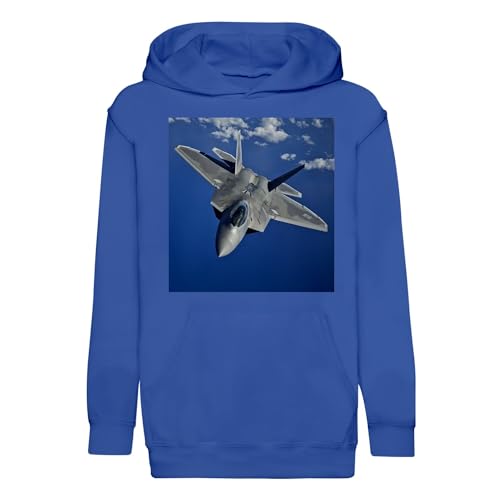 Sweat à capuche enfant avion de chasse militaire jet combat