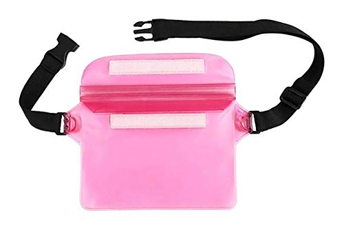 Sports Waterproof Phone Bag Waist Bag Swimming Drifting Pouch Underwater Shoulder Phone Pocket (PT-10) - Rose Pink