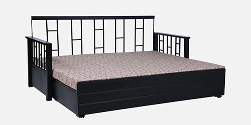 Image of Ubpon 3 Seater Metal Sofa Cum Bed with Hydraulic Storage | Queen Size Sofa Cuma Bed | Metal Sofa Set for Living Room, Guest Room D10 Multi Sofa Queen