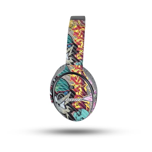 Image of MightySkins Carbon Fiber Skin Compatible with Bose QuietComfort 35 II Headphones - Graffiti Wild Styles | Protective, Durable Textured Carbon Fiber Finish | Easy to Apply