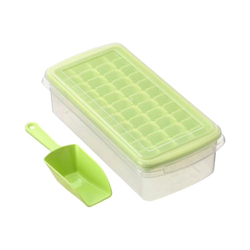 NOLITOY プラスチック製格アイスキューブトレー 蓋付き 家用製氷皿 軽量収納可 積み重ね可能 氷取りやすい耐久性設計 冷凍庫整理に