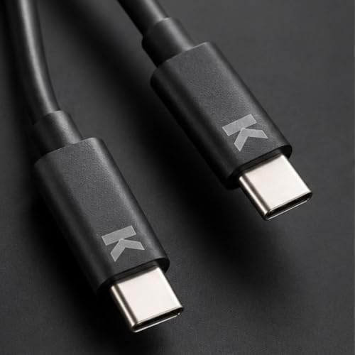 Image of USB Type C to Type C Cable Fast Charging & High Speed Data Sync Braided USB-C (Black)