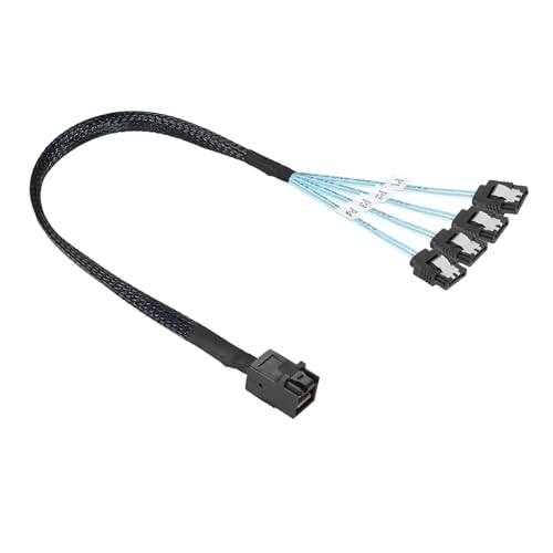 Cable S/AS HD 12G SFF8643 a 4 SATA 1m miniatura 4