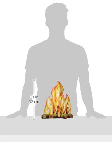 Beistle Three Dimensional Cardstock Paper Campfire Centerpiece Summer Camping Theme Western Party Decorations, Brown/Orange/Yellow, 12" #TOP7