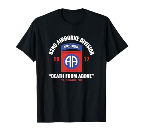 82nd Airborne Division T-Shirt - Herren, Erwachsene, Militärinteressierte, Kurzarm, T-Shirt, Schwarz, S
