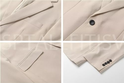 Men's 3 Piece Linen Suit Beach Wedding Groomsmen Summer Prom Lightweight Blazer Pants and Vest Tuxedo Set4