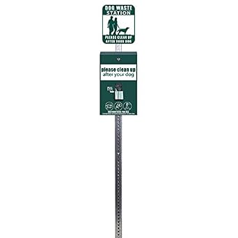 Mini Dog Waste Station with ONEpul Bag System - Free 400 Waste Bags Included - Green