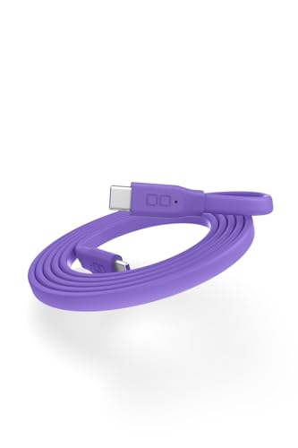 CIO フレックススパイラルケーブル 1m USB-C タイプC ケーブル 240W PD3.1 急速充電 480Mbps データ転送 USB Type-C to C ケーブル 形状記憶 iPhone 17 / 16 / 15 Macbook Pro/Air/iPad用/ノートパソコン Galaxy Google Pixel Android(パープル)