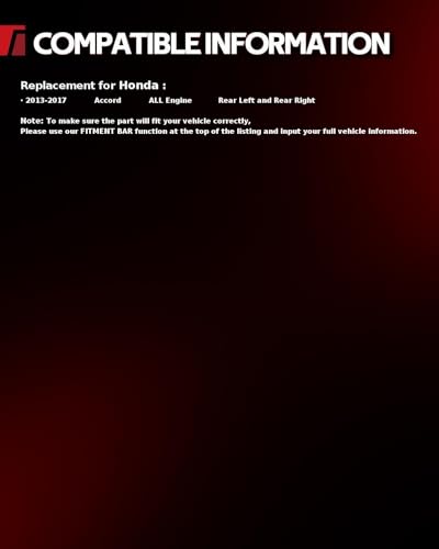 Image of Torchbeam Rear Brake Calipers Set for Honda 2013-2017 Accord, Rear Left and Rear Right Calipers Replace # 19B7097+19B7096