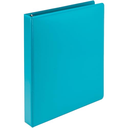 Image of Samsill Plant-Based 1 Inch Durable Round Ring, View Binder, Eco-Friendly, USDA Certified Biobased, Single, Aqua Blue