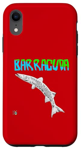 Funny Barracuda Fish �^�[�R�C�Y/�O���[�� �X�}�z�P�[�X iPhone XR �p