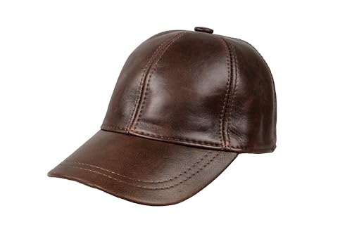 Image of Genuine Leather Unisex Baseball Cap