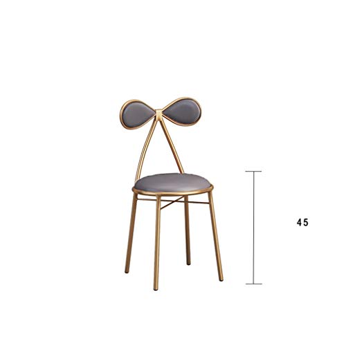 Simple Wrought Iron Bow Bedroom Bar Stool Chair Dressing Table Chair Single Back Simple Wrought Iron Bow Bedroom Bar Stool Chair Dressing Table Chair Single Back