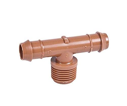 One Stop Outdoor 20-Pack Usa Made - Drip Irrigation Brown Barbed Adapter Tee Fittings thumb #1