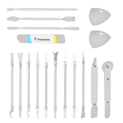 Rundago Kit Outils Réparation 16 Pièces pour Smartphone & PC, Set Démontage Professionnel en Acier Inoxydable pour Samsung, Tablette, Changement Batterie