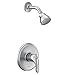 Moen UTL182EPBC Chateau M-CORE 2-Series 1-Handle Shower Trim Kit, Valve Required, Brushed Chrome