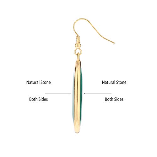 Natural Crystal Healing Stone Drop Dangle Earrings for Women4