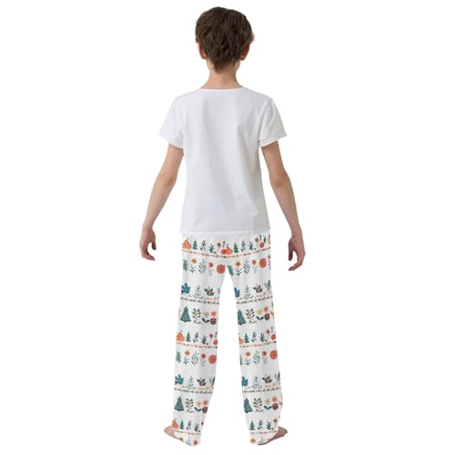 Boys' Pants Christmas Tree Wave Stripe Fruits Long Bottoms Jogger Pants Elastic Waist Trousers with Pockets S-XL3