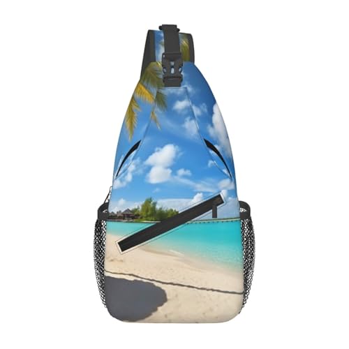 Bolso Sling Unisex Negro para Viajes y Senderismo miniatura 1