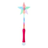 Pack of 1 Pink Light Up LED Wand Star Light Flashing Wand Fairy Light Princess Toys Premium Magic Wand Kids Light Up Star Wand Ideal Party Favours Princess Parties Toy Wand Disco Ball Light Up Wand