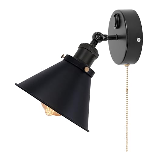 Kiven 12V LED Interior Lights with USB Port,RV Reading Lamp with Pull Chain Switch,4W Modern Wall Sconce Adjustable Warm White for RV Caravans Boats, Hard-Wired Surface Mount DZ0146