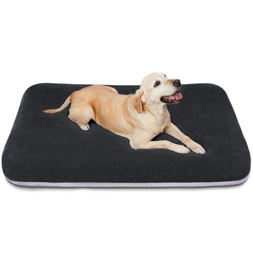Image of Magic Dog Super Soft Large Dog Bed, 39 Inches Orthopedic Foam Pet Beds with Anti Slip Bottom, Dog Sleeping Mattress with Removable and Washable Cover, Dark Grey L,39'' X 33.5'' X 3.7''