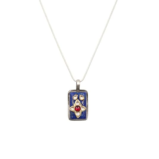 Sangeeta Boochra 925 Sterling Silver Lapis Blue Pendant|Fine Jewellery for Women & Girls|Certificate of Authenticity and 925 Stamp|Handcrafted