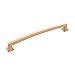 Hickory Hardware P3236-BGB Bridges Collection Pull 7-9/16 Inch (192mm) Hole Center, Center to Center, Brushed Golden Brass (5)