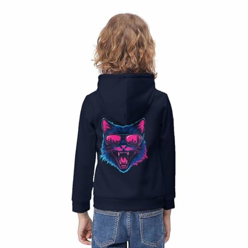 Sweats à capuche 6-15 ans vêtement imprimé chat sauvage