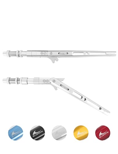 BLUEWING Adjustable Bent Rod Butt Heavy Duty Aluminum Alloy with Adjustable Angles at 0°, 30°, and 60° for Offshore Fishing, #4 Short Silver V4