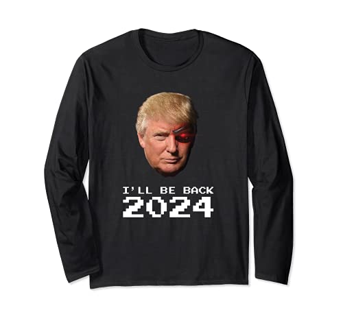 Tornerò - Trump 2024 - Funny Movie Political Maglia a Manica